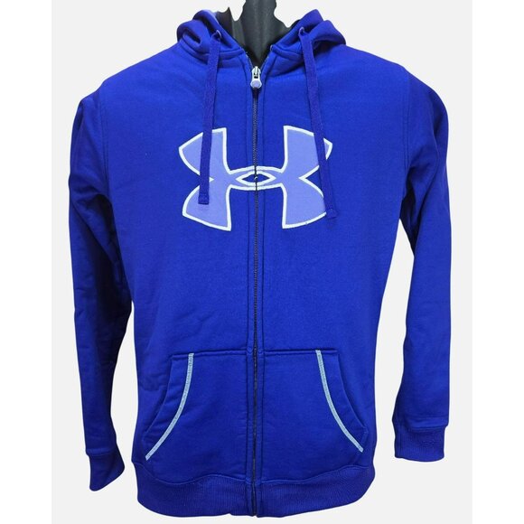 Under Armour Mens Blue Full-Zip Hoodie Small - Picture 1 of 8
